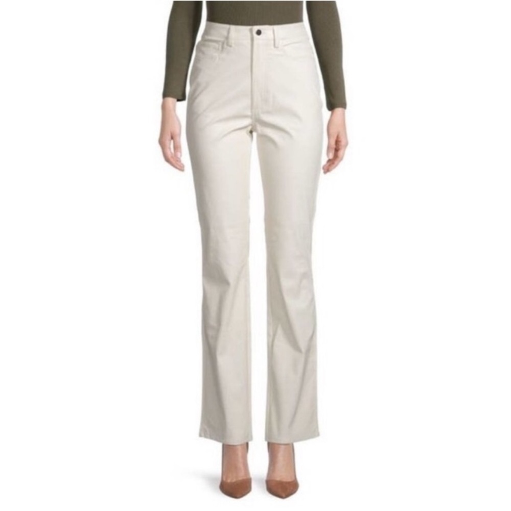 WEWOREWHAT Danielle Berstein Vegan Croc Ankle Flair Pants